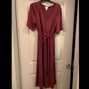 Maroon Maternity Dress